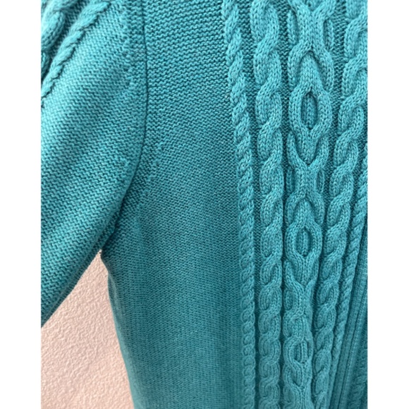 L.L.bean Women's Double L Cable Sweater Zip Cardigan size XL - Picture 5 of 7